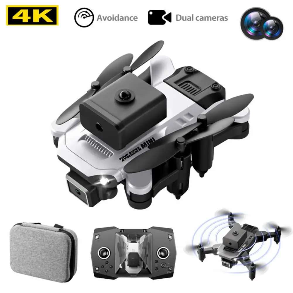 Remote Control Plane 1 Set User-friendly Phone Control 2 Colors  Foldable RC Photography Drone with 4K Dual Cameras for Student