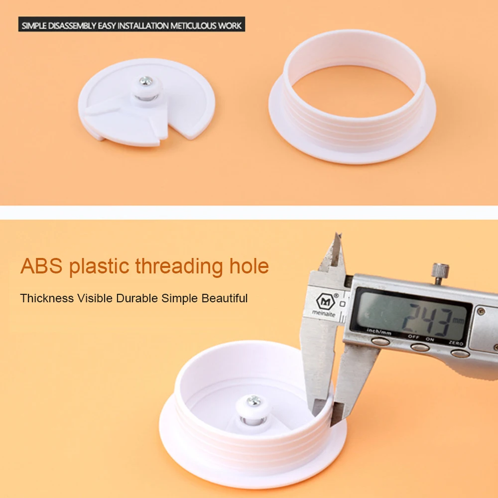 1pc ABS Plastic Round Wire Hole Cover Computer Desk Wire Hole CoverHome Furniture Hardware for Wire Organizing