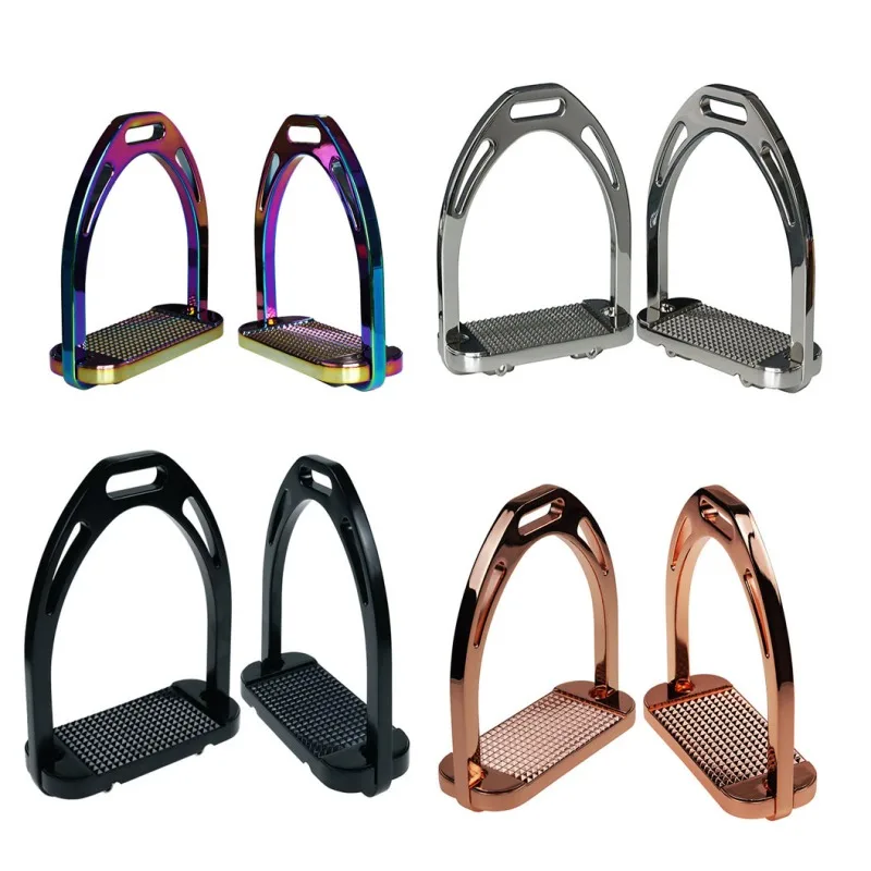 Stirrups for Horse Riding Lightweight Premium Aluminum Safety Stirrups for Jumping & Dressage-Compatible with English Saddles
