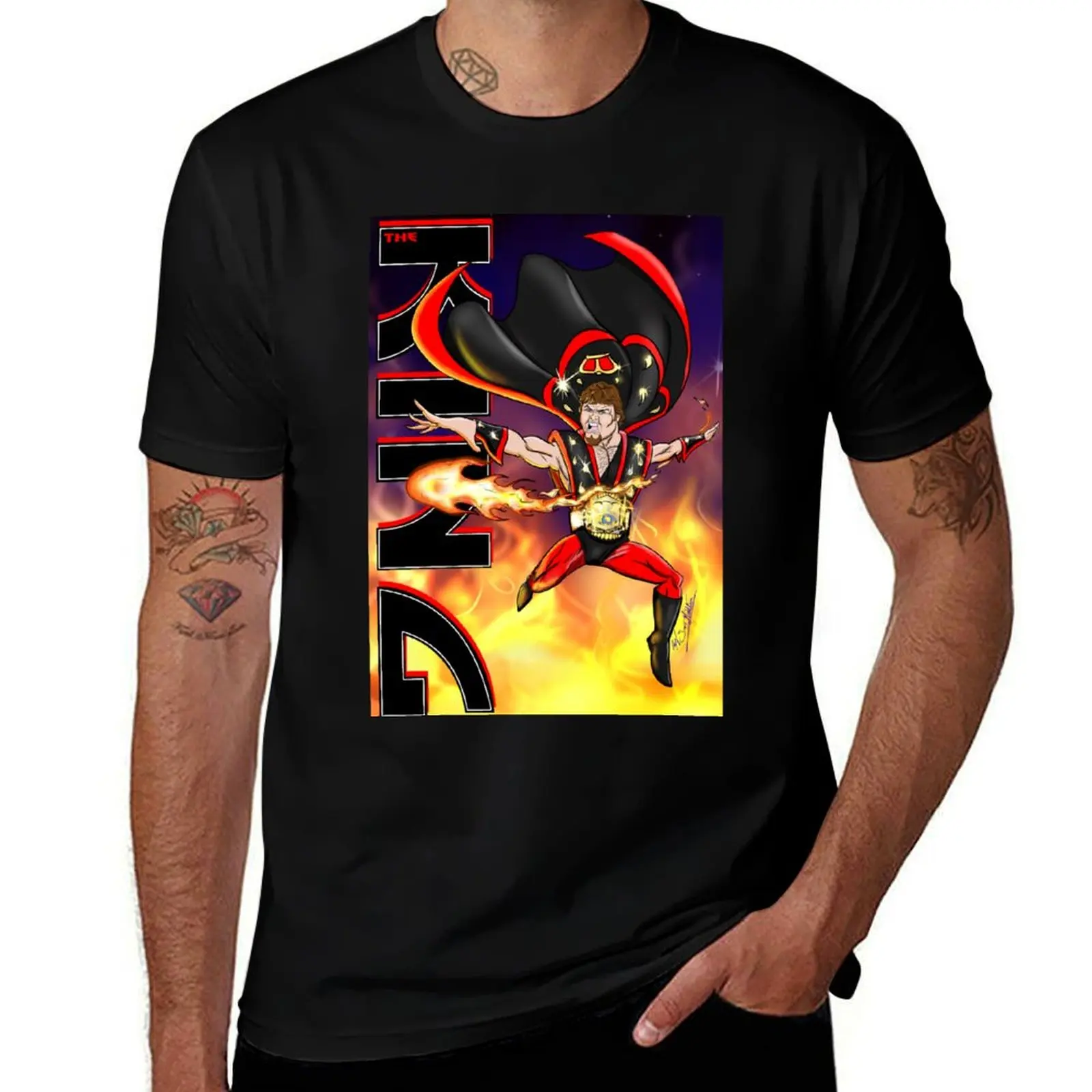 

Jerry The King Lawler is on Fire! T-Shirt Soft Touch Basic Cotton T-Shirt