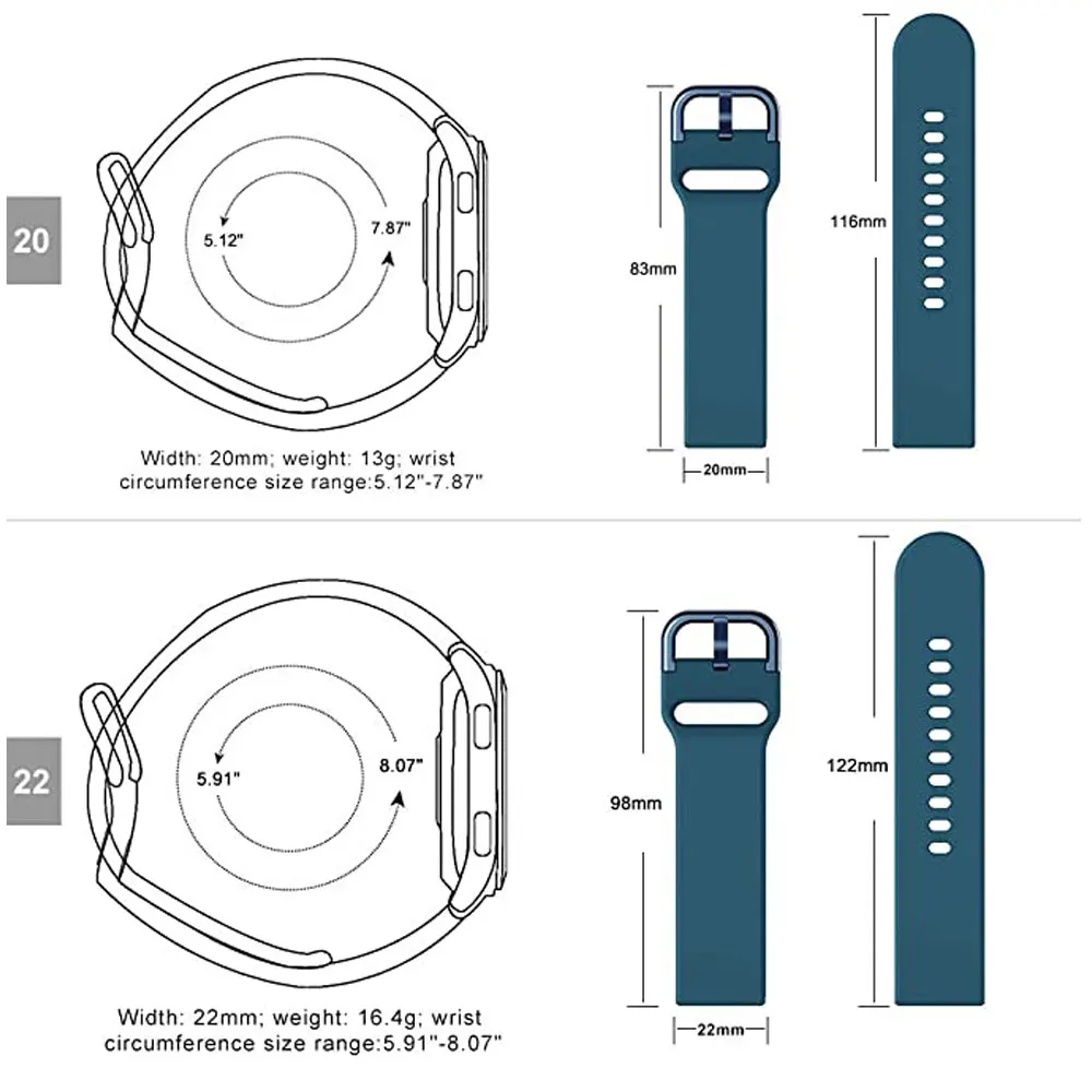 20mm silikonowy zegarek pasek dla Xiaomi Huami Amazfit GTS/GTS2/ GTS 3/GTS 2e/GTS 2 mini sportowe paski dla Amazfit GTR 42mm zespoły