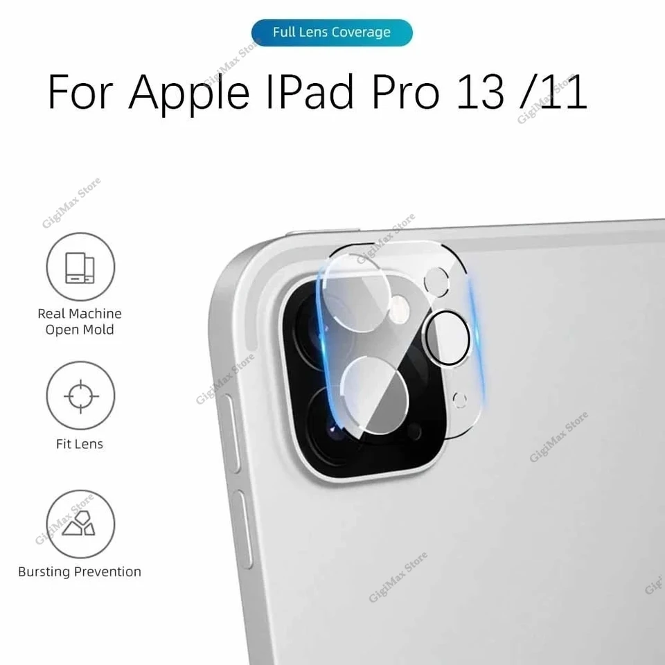 3 Piezas Vidrio para Cámara para Apple iPad Pro 11 13 2024 11 12.9 2020 2021 Protector de Pantalla para iPad Película para Apple iPad Pro 12.9 11 2022 2