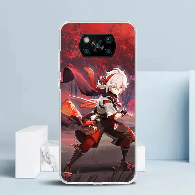 Kazuha Genshin Impact Phone Case For Xiaomi Poco X6 X5 X4 X3 Nfc F6 F5 Pro F4 Gt F3 F2 F1 M5S M4 M3 M2 Soft TPU Back Cover