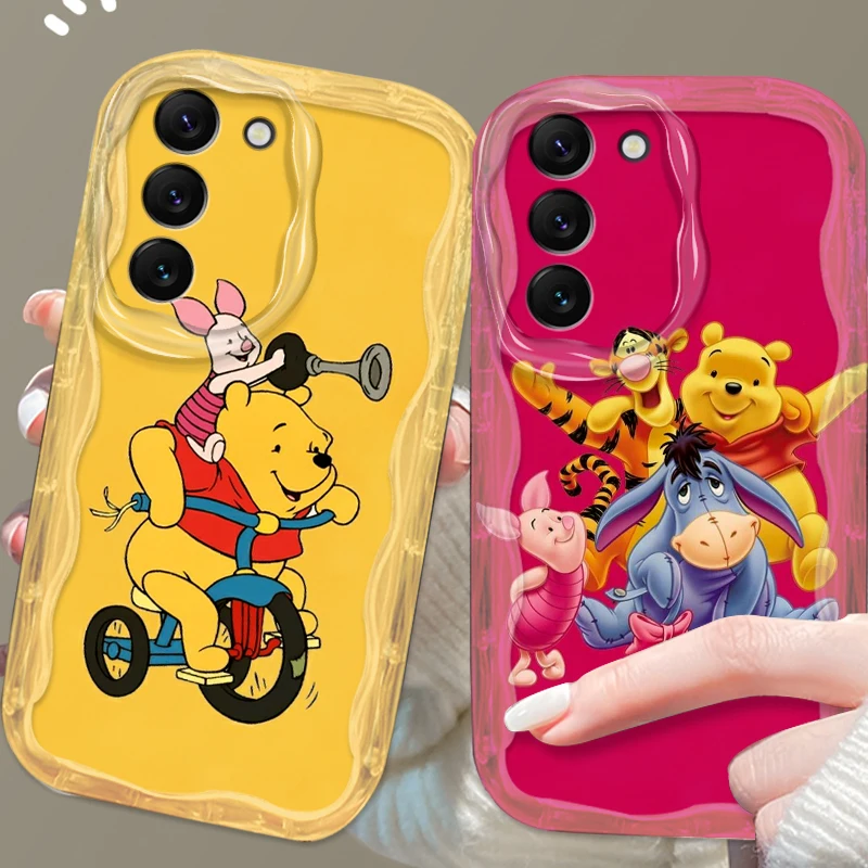 Disney Winnie The Poodle For Samsung S24 S23 S21 S20 Ultra Plus FE A73 A72 A71 A51 A31 A05S A05 A04 5G Wave Oil Cover