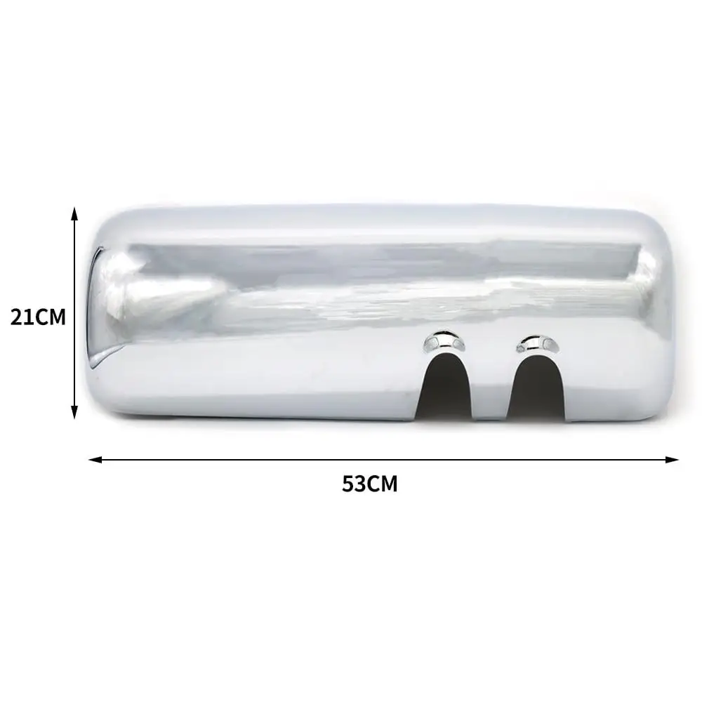 أغطية مرايا باب كروم مناسبة لـ Kenworth T680، زوج من أغطية المرايا الجانبية الكروم مع مشابك مناسبة لـ Kenworth T680 T880 W990 #4