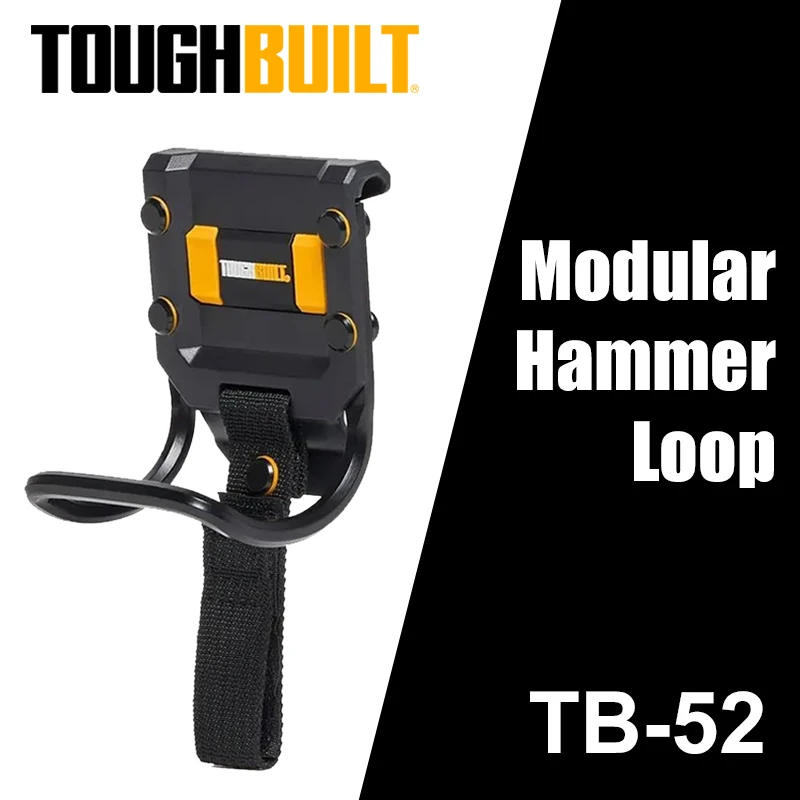 TOUGHBUILT TB-52 Modular Hammer Loop, Adjustable Quick-Release Hammer Holder for Tool Belt, Universal Hammer Hanger for Construc