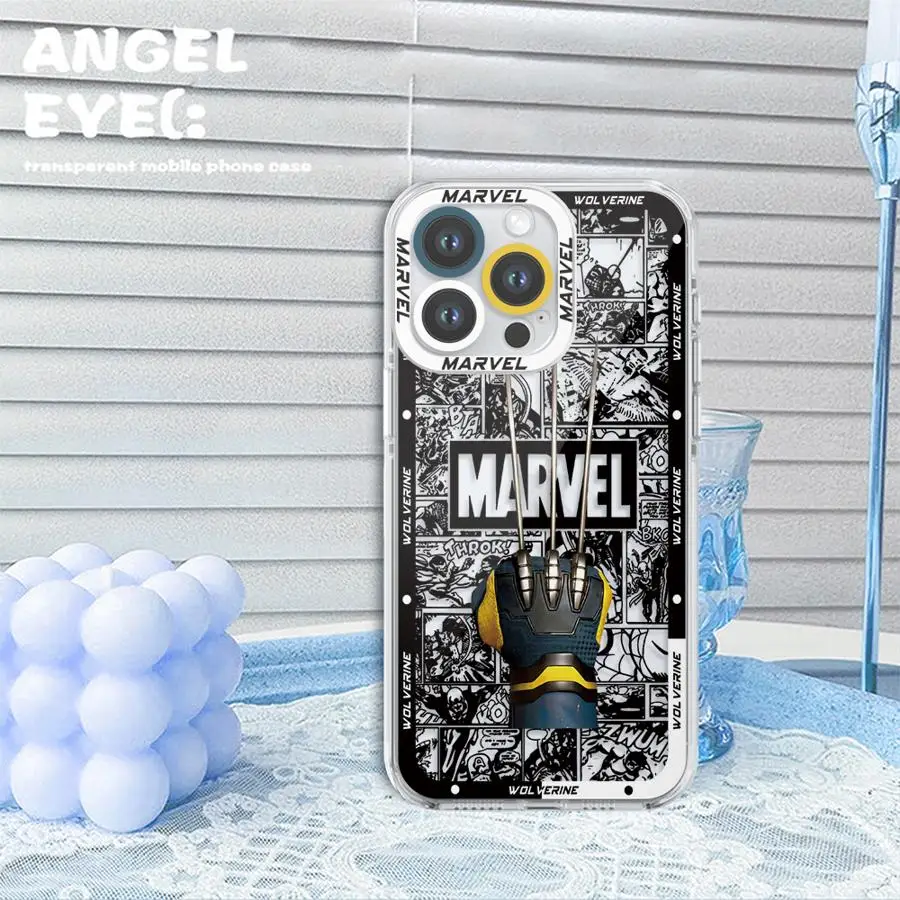 Deadpool Mutants Wolverine Phone Case for iPhone 16 Pro 15 12Pro Max 13 14 Plus 7 8 XS SE 11 16Plus Angle EYE Cover Shell Capa