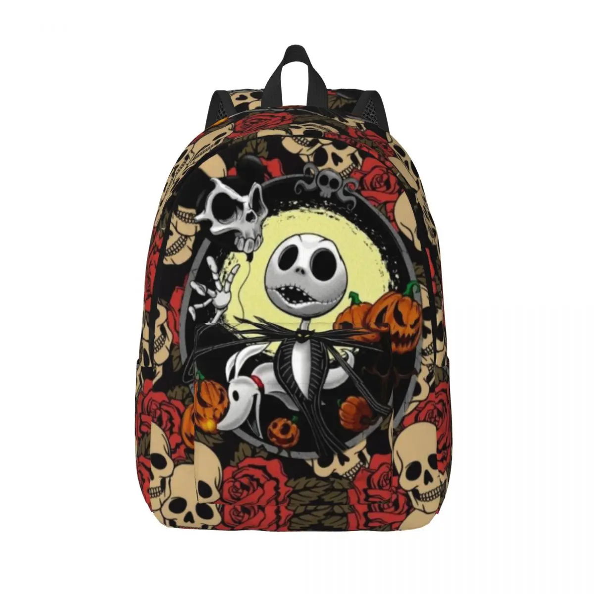 Custom Halloween Nightmare Before Christmas Canvas Backpacks for  Water Resistant College School Jack Skellington Bag