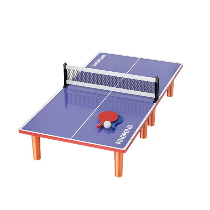 

Portable Ping Pong Table Set Compact Kids Ping Pong Table With 2 Paddles 1 Ball Lightweight Sports Ping Pong Table For Kids