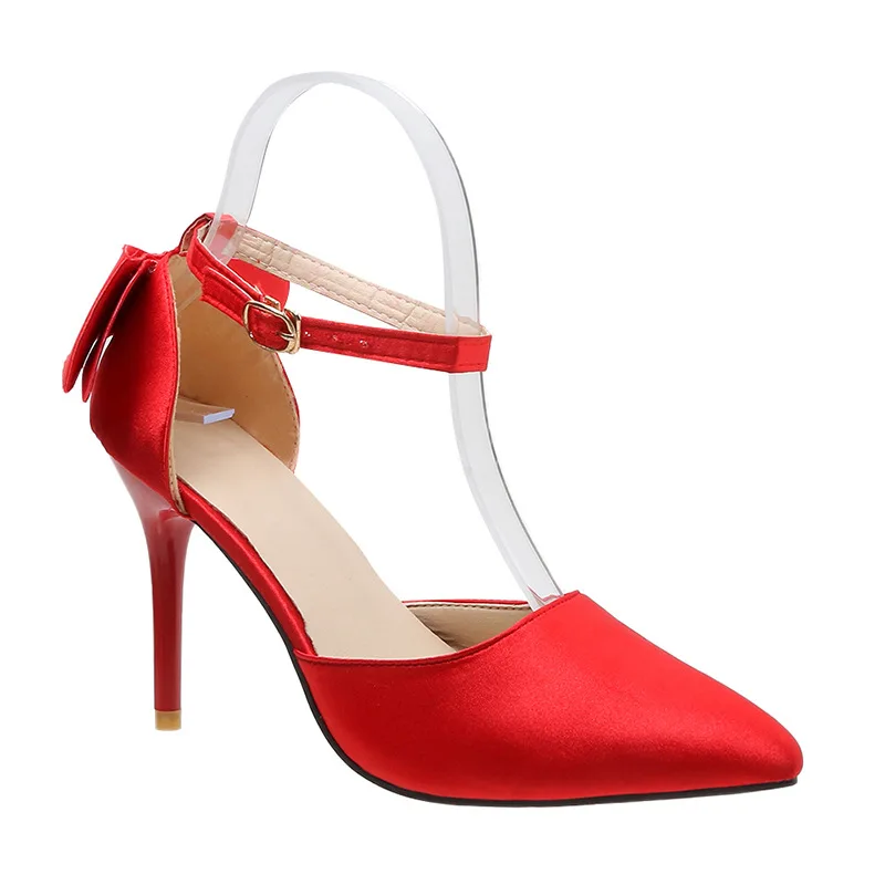 Туфли Женские Pointed Thin Heel High Heels Shoe Women Sexy Sandal Red Wedding Shoe Banquet Shoe Work Shoe Women Shoe Single Shoe