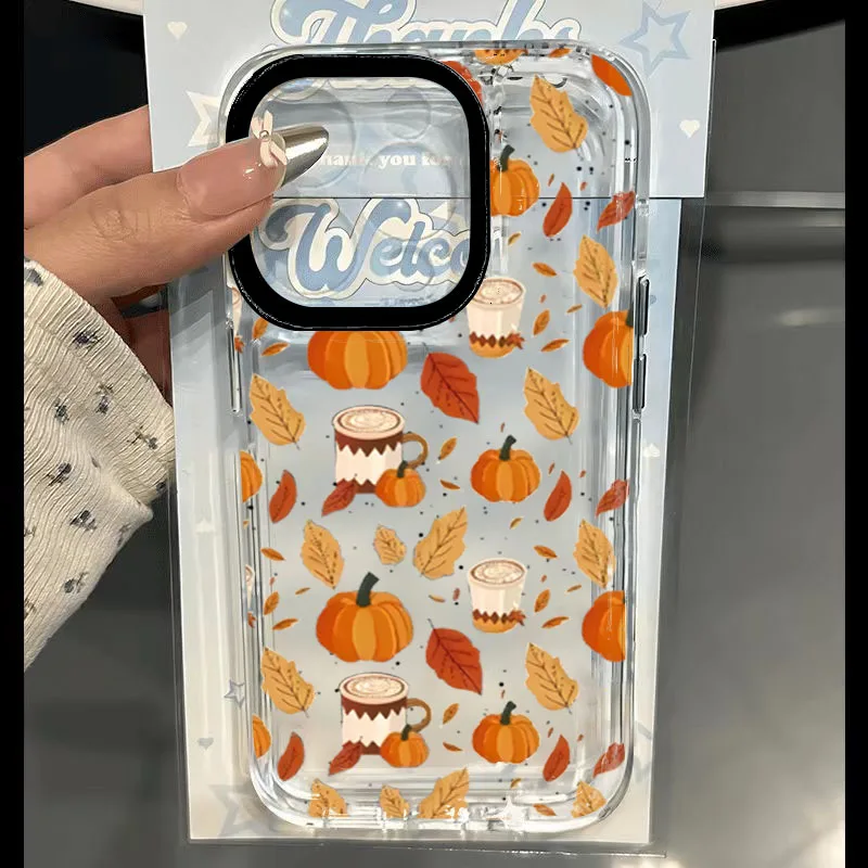 Casing Ponsel Pola Labu Premium Halloween untuk Xiaomi Redmi Note 14 13 12 Pro Plus 5G 12S 11 10 Redmi 13 12 14C 13C 12C Sampul