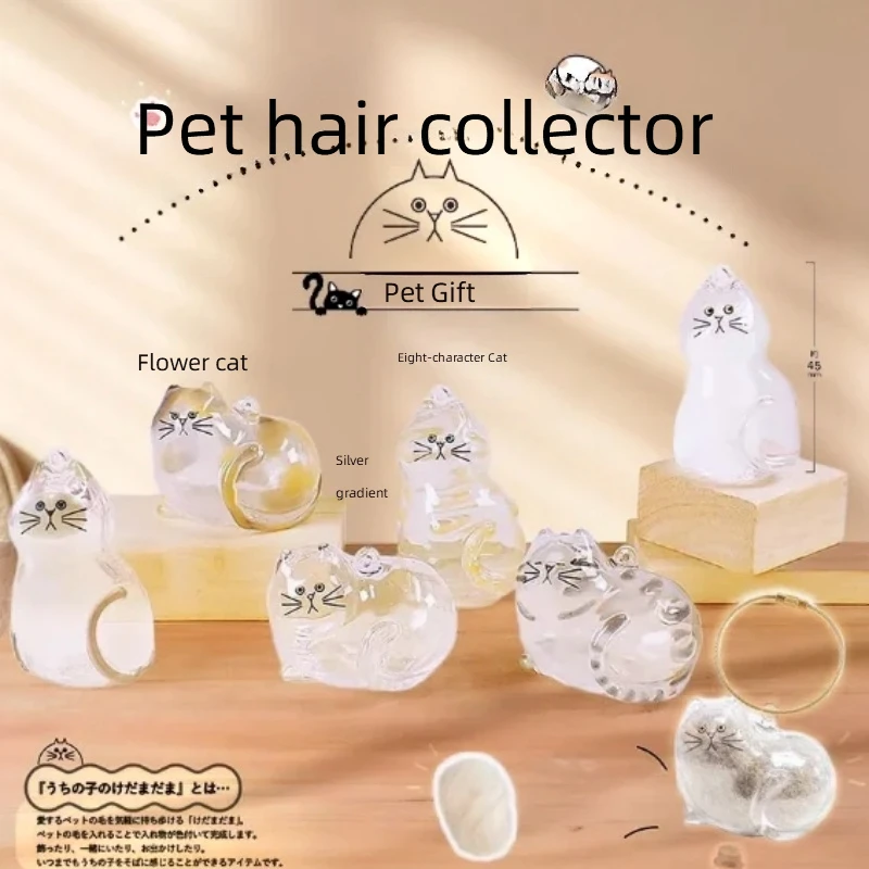 

Transparent Pet Hair Storage Box Keepsake Container for Cat Fur DIY Home Display Memorial Gift for Pet Lovers