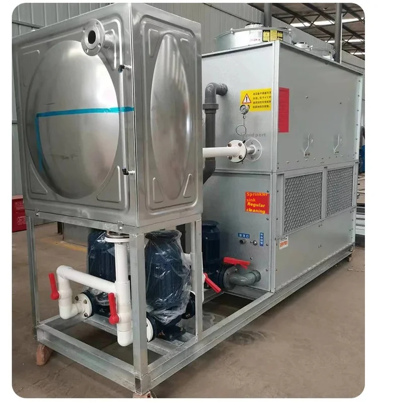 Large Closed Cooling Tower, Circular Counter Current Cooling Tower Fully Enclosed Small Cooling Tower Equipment Injection Moldin