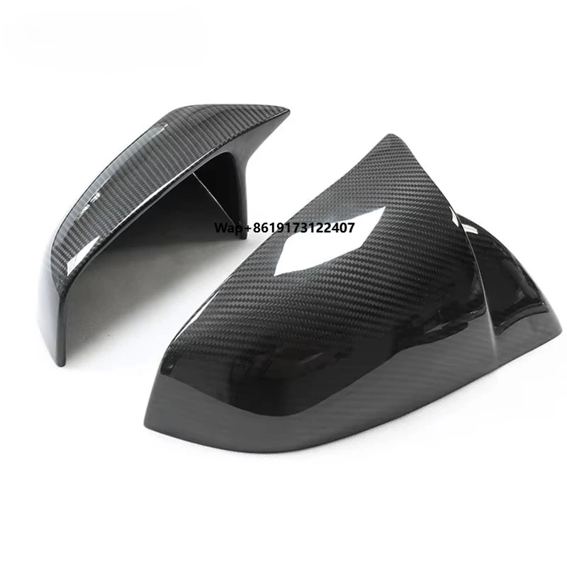 

High performance Dry carbon fiber modified cow horn rearview mirror shell and reverse mirror cover suitable for Model S