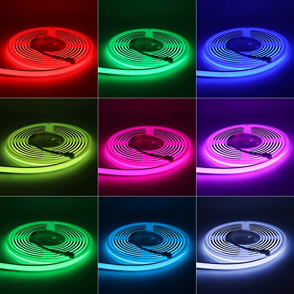 IP68 Waterproof RGB Addressable LED Strip Light 12V 24V WS2811 RGB IC COB Light Strip High Flexible LED Tape Light For Outdoor