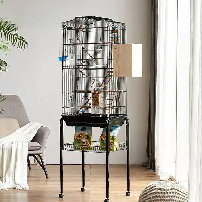 

Parrot Feeder Bird Cage Bigs Size Nest Carrying Bird Cages Hamster Lovebird Parrot Pigeons Nido Para Pajaros Outdoor Pet House