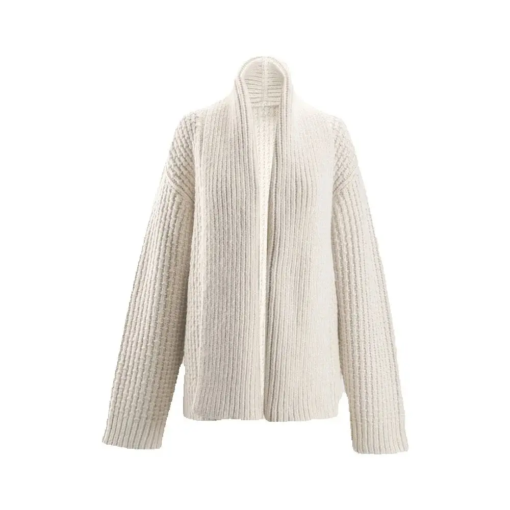 

Элегантный женский кардиган ручной вязки из смесовой шерсти, свободного кроя, с длинными рукавами, в стиле Y2K, для весны 2026 года