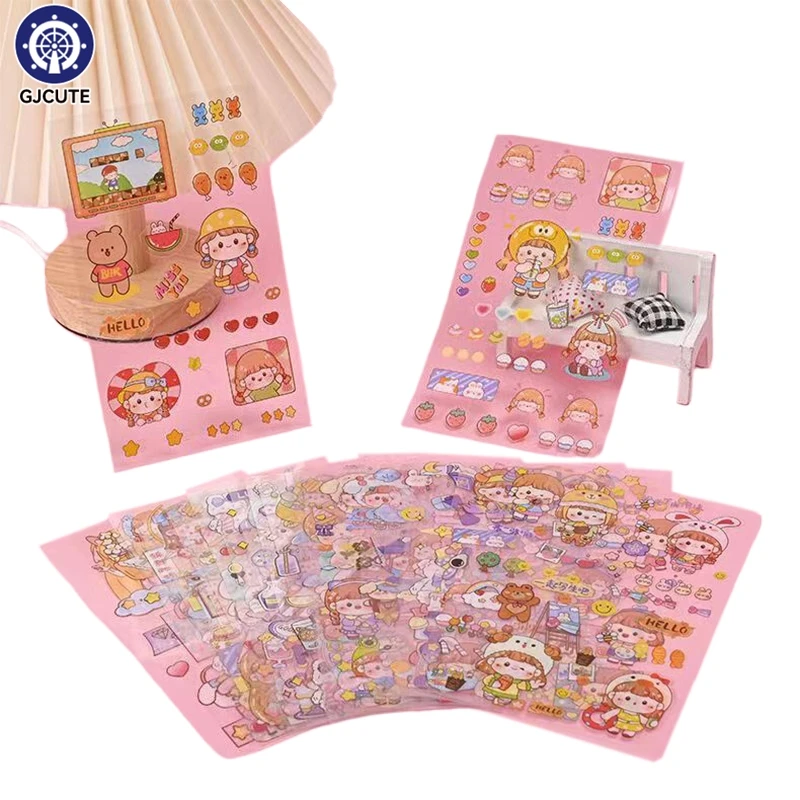 40Pcs/lot PET Pattern Cartoon Scrapbooking Cute Sticker DIY Handbook Kawaii Stickers Decoration Stationery Supplies