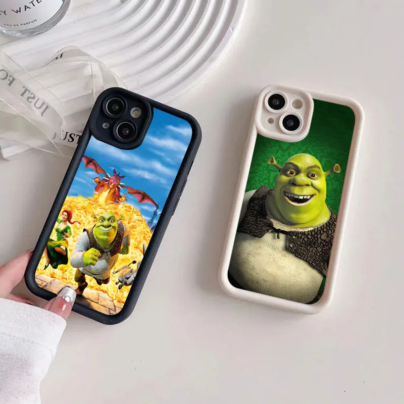 Funny S-ShrekS Soft Silicone Phone Case For Apple iPhone 12 13 Mini 11 14 15 16 Pro Max 7 8 Plus