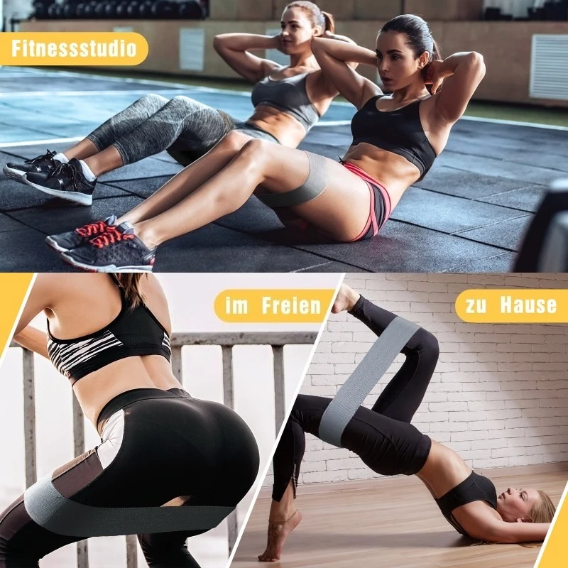 

Non Slip Elastic Booty Bands, 3 Levels Workout Bands Women Resistance Bands for Legs and Butt Exercise Bands