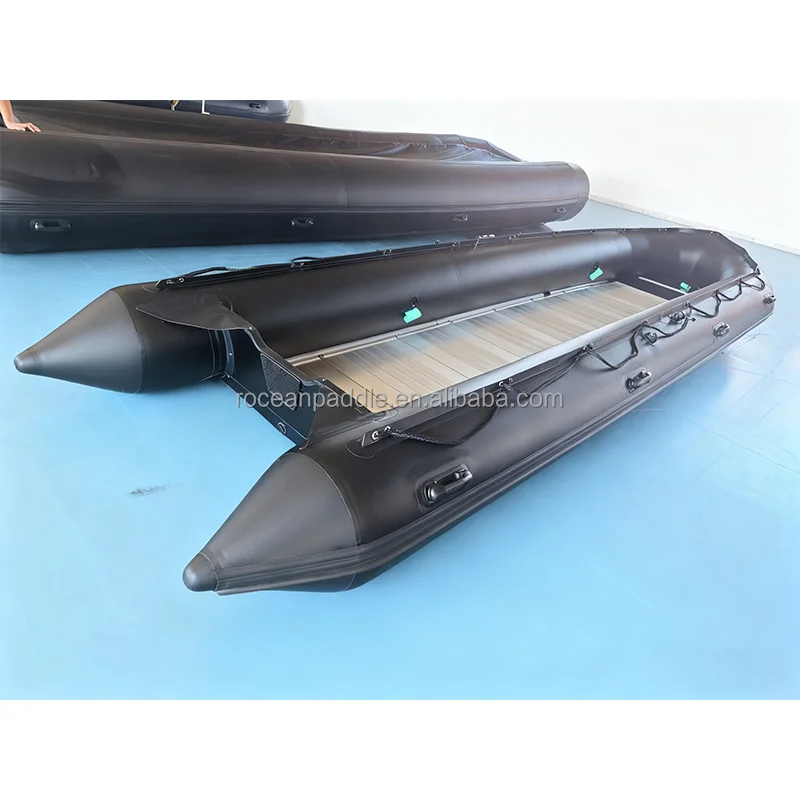 CE 인증 고품질 블랙 접이식 인플레이터블 보트 7-12미터 유럽 구조용