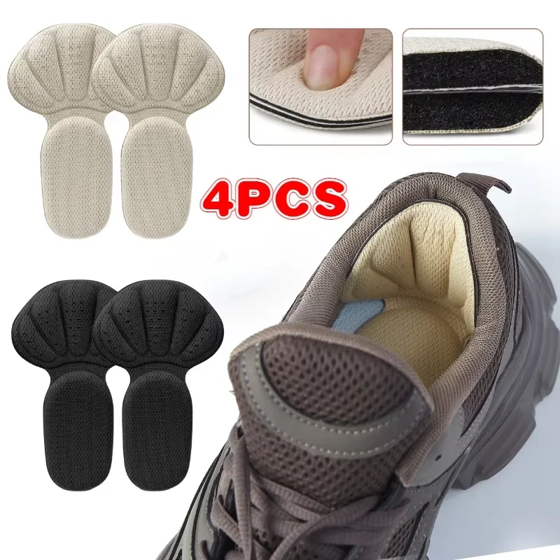 New T-Shaped Heel Pad Insert Patch Sneakers Heel Protection Stickers Pain Relief Shoe Size Reducer Half Foot Care Cushion Insole