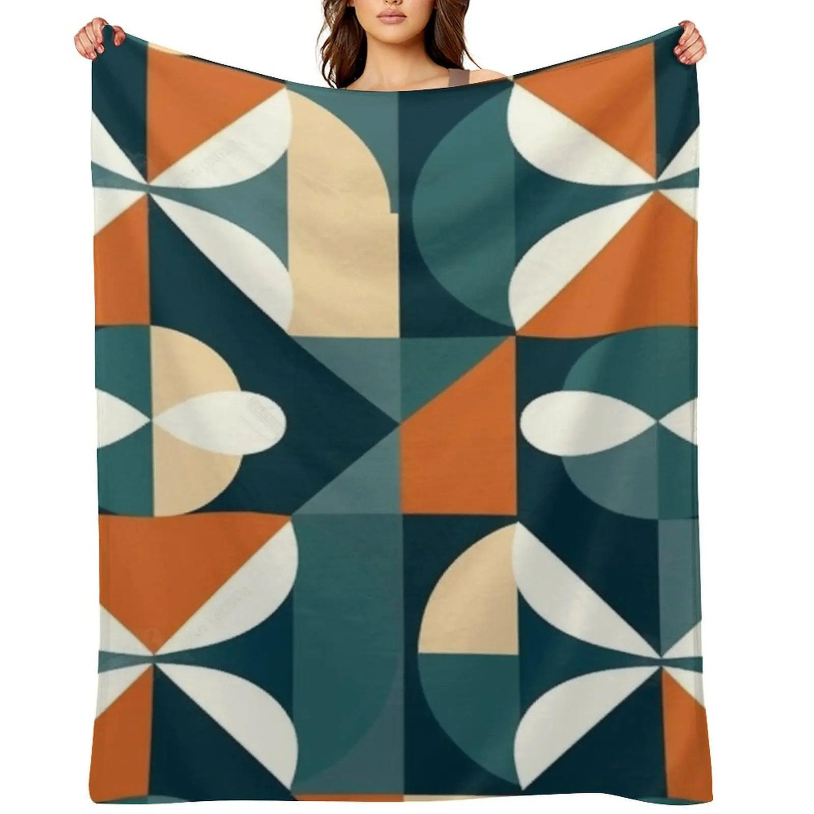 

Timeless Geometric Abstract Scandinavian Design Seamless Pattern Throw Blanket Tourist for babies Flannel Fabric Blankets
