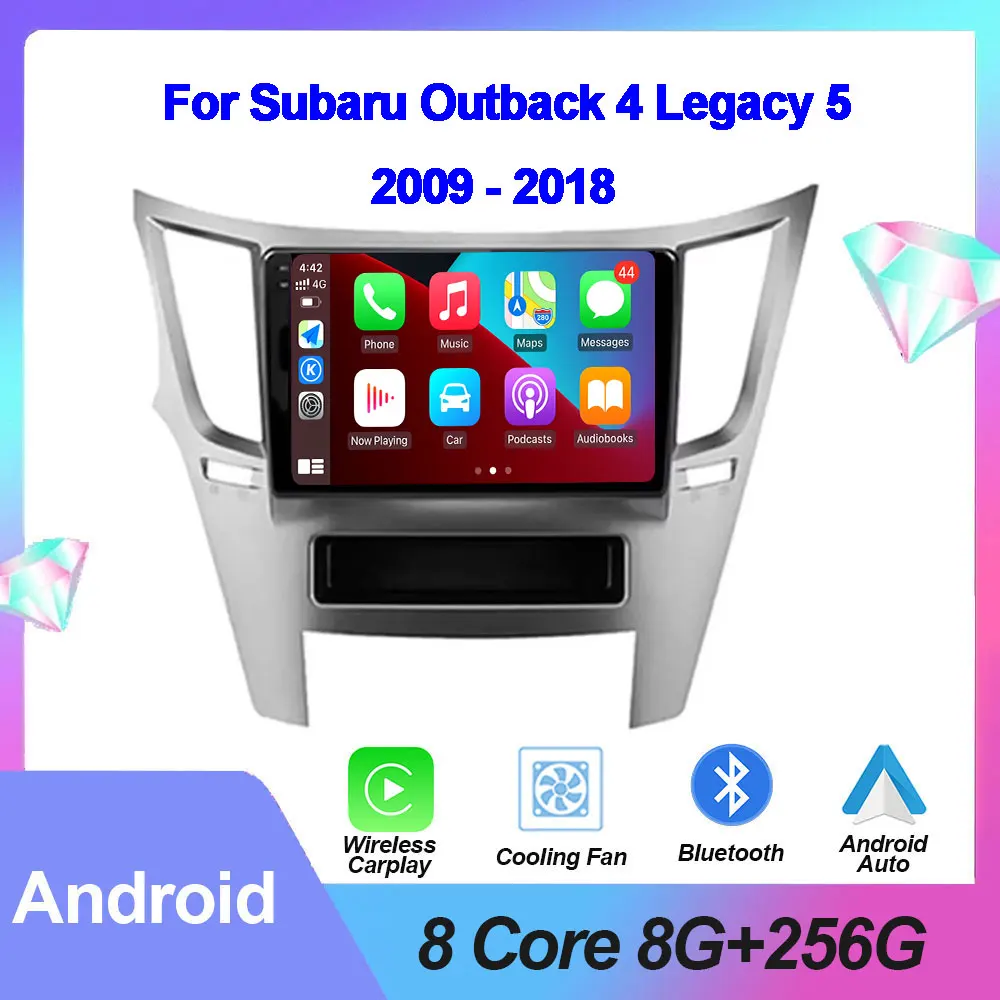 Car Multimedia Radio Player For Subaru Outback 4 Legacy 5 2009 - 2018 Wireless Carplay Android Auto GPS Navigation Head Unit