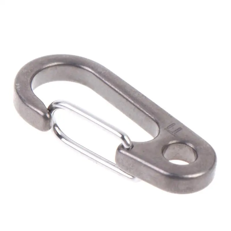 Titanlegierungsschnalle Outdoor EDC Werkzeug Titan-Schlüsselanhänger mit Gebürsteter Oberfläche Schnellverschluss-Karabiner – Detail 2