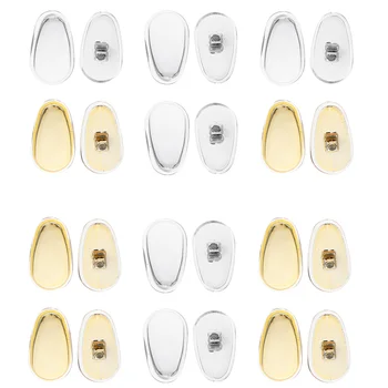 미끄럼 방지 프레임 쿠션 실리콘 안경 코 패드 용품, 실용적인 선글라스, 미끄럼 방지, 12 쌍 