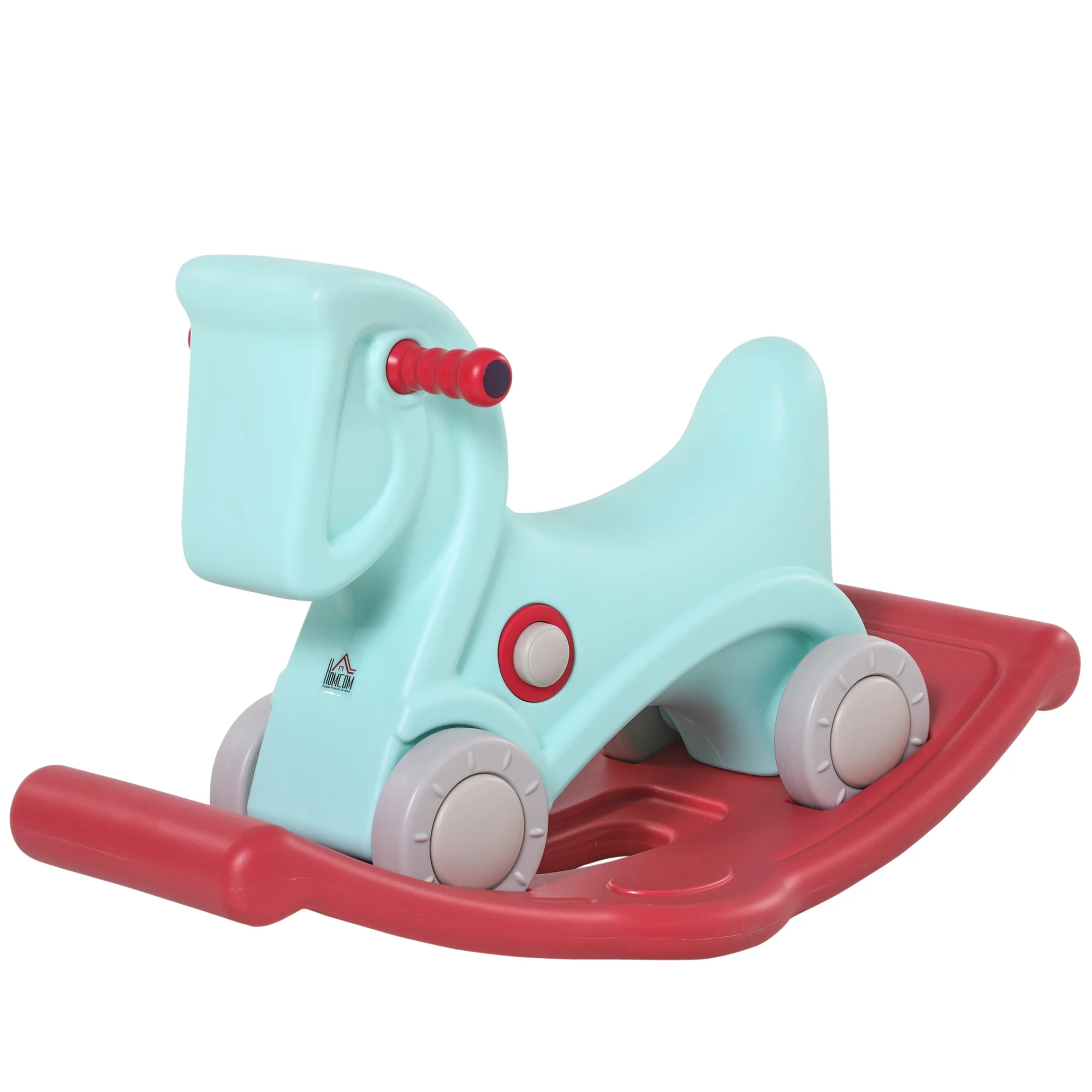 HOMCOM Baby Rocker Horse 2 in 1 + 1 Year + 1 Year 73x36x43 cm Blue and Red