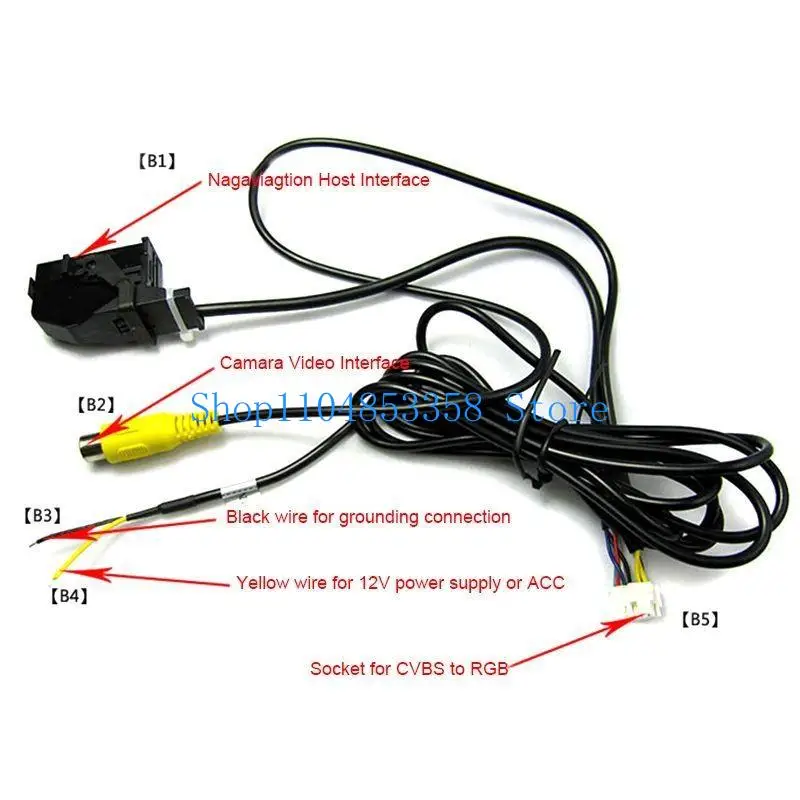 

652F RGBS BOX Adapter Aftermarket Rear View Camera CVBS To RGB Converter Adapter For RNS315