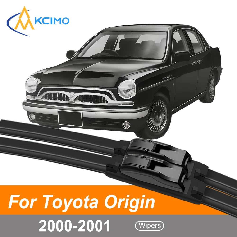 

2-Pack Premium Front Wiper Blades For Toyota Origin JCG17 2000-2001 Driver & Passenger Side All-Weather Rubber Easy Install