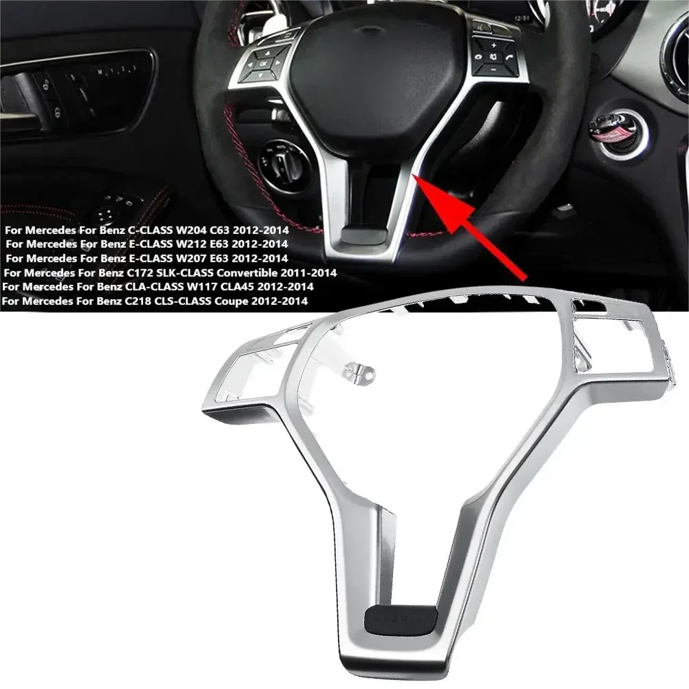 FINDME Car Interior Steering Wheel Trim Cover 09946400139107 For Mercedes For Benz C-CLASS W204 C63 E-CLASS W212 E63 W207 C172 C