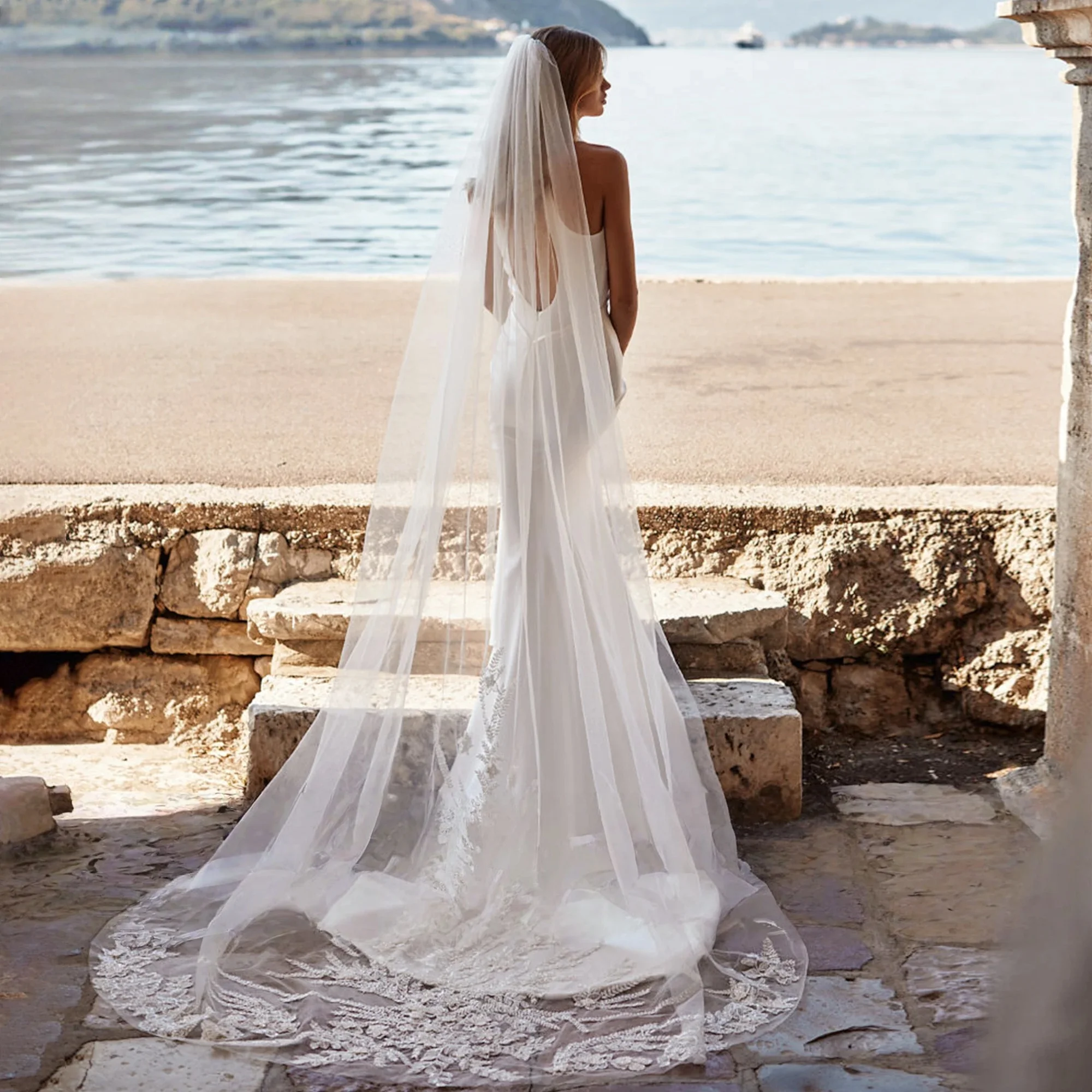 Robes De mariée dos nu sirène licou Satin plage Boho dubaï arabie saoudite israël robes De mariée Vestido De Novia personnalisé