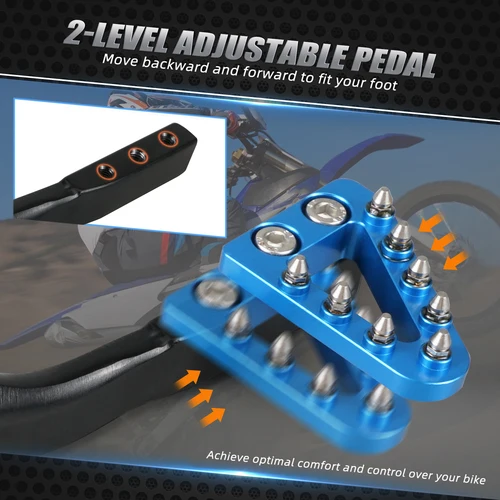 Imagen 2 del producto NICECNC para Yamaha WR250F 2015-2023 palanca de Pedal de freno trasero forjado punta ajustable para Yamaha YZ250F 2010-2023 YZ250FX 2015-2023