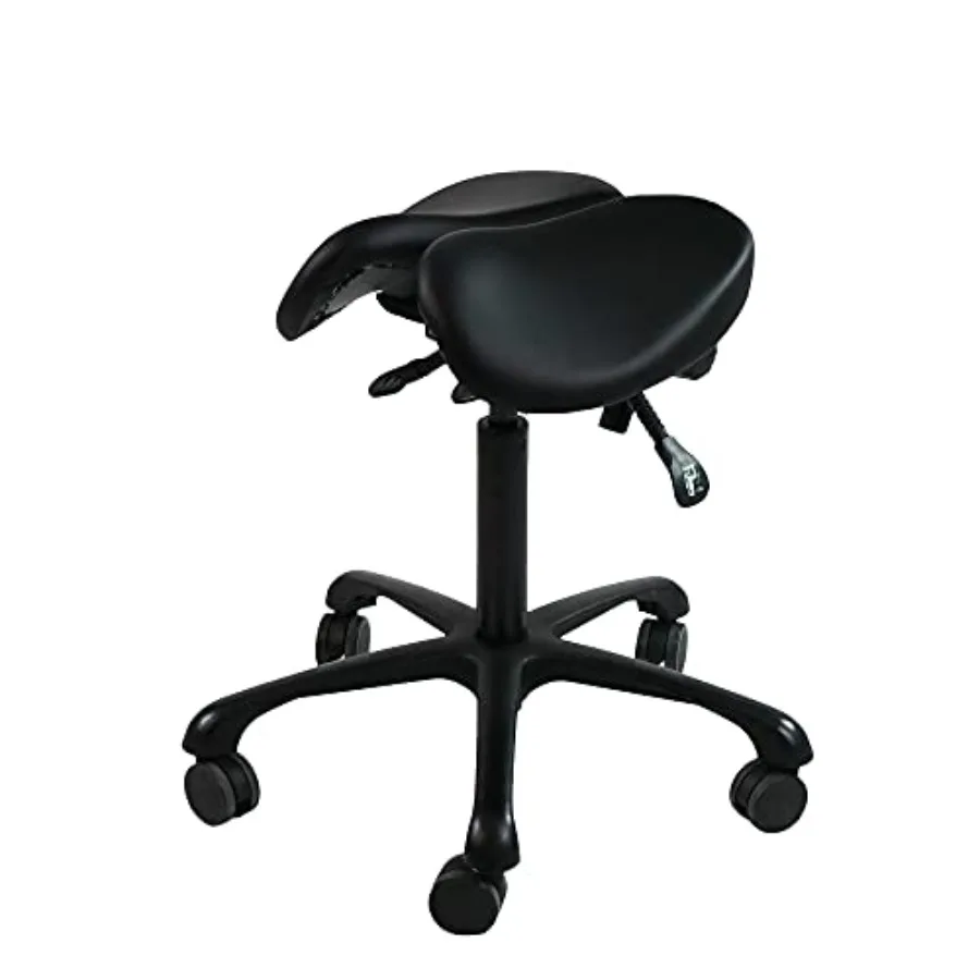 

EQUIPMENT Ergonomic Swivel Saddle Rolling Hydraulic Stool In Black for Clinic Spas Salons Debtists Classrooms Home Office 1coun