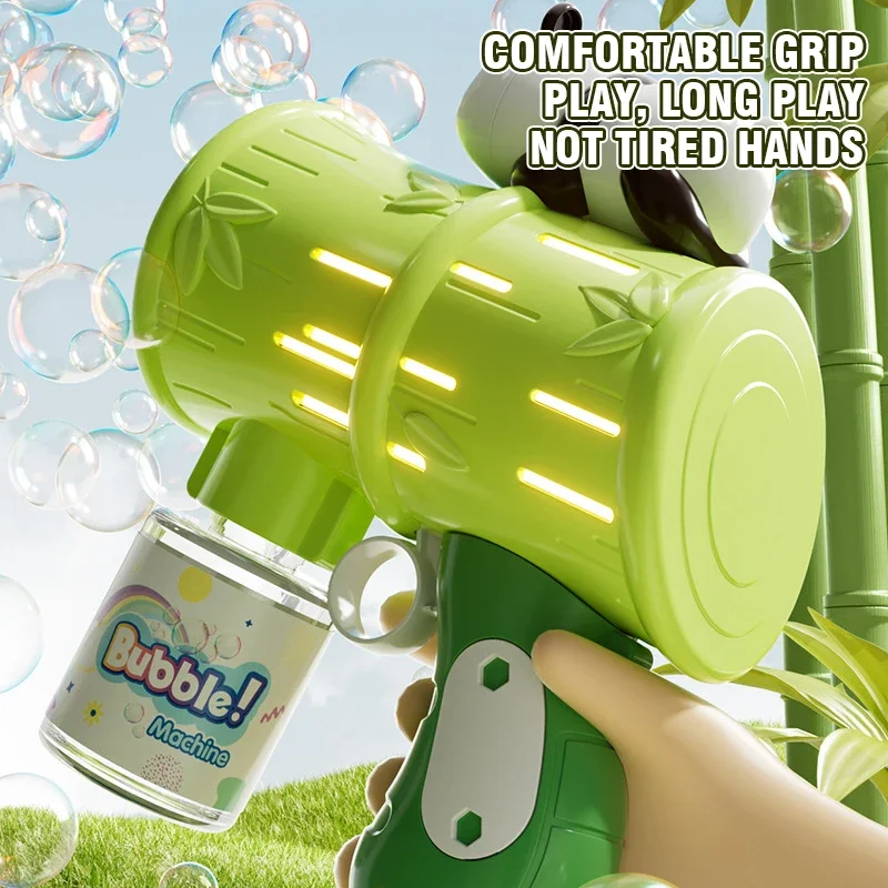 Panda Elektrisch Bubble Gun Leuke Cartoon Panda Zeepbellenmaker Blaasspeelgoed Feestspellen Buitenspeelgoed voor kinderen Cadeau
