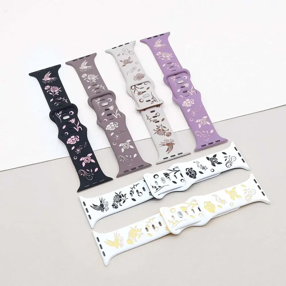 Cinturino per cinturino Apple Watch 44mm 41mm 40mm 45mm 49mm cinturino in Silicone Ultra rondine serie iwatch 10 9 7 SE 6 8 5 4 3 42mm 46mm