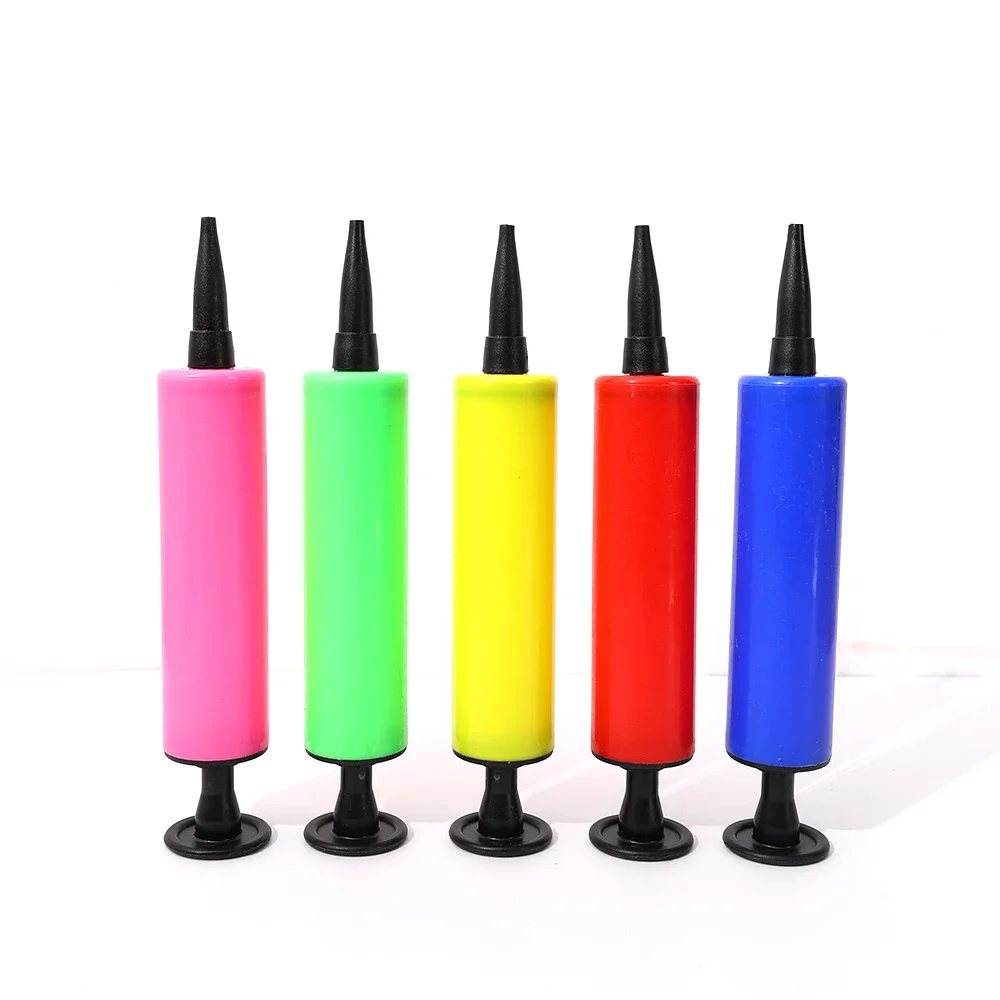 Balloon Pump Air Inflator Hand Push Portable Colorful Balloon for Wedding Birthday Party Tool Supplies Balloon Pump Accessories