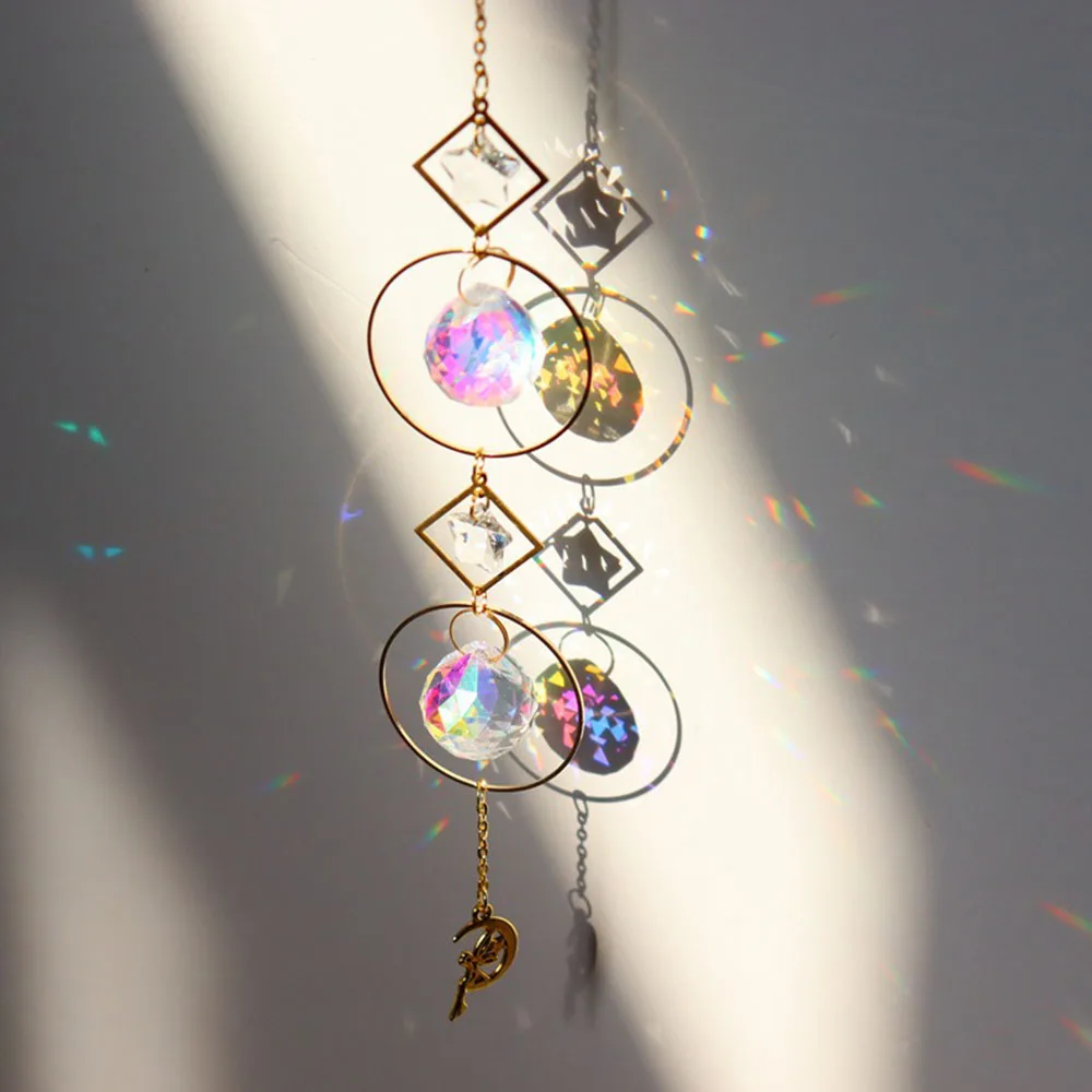 Crystal Suncatcher Colorful Window Hanging Sun Catcher Outdoor Shinning Decorate for Thanks Giving Valentines Mother's Day Gifts