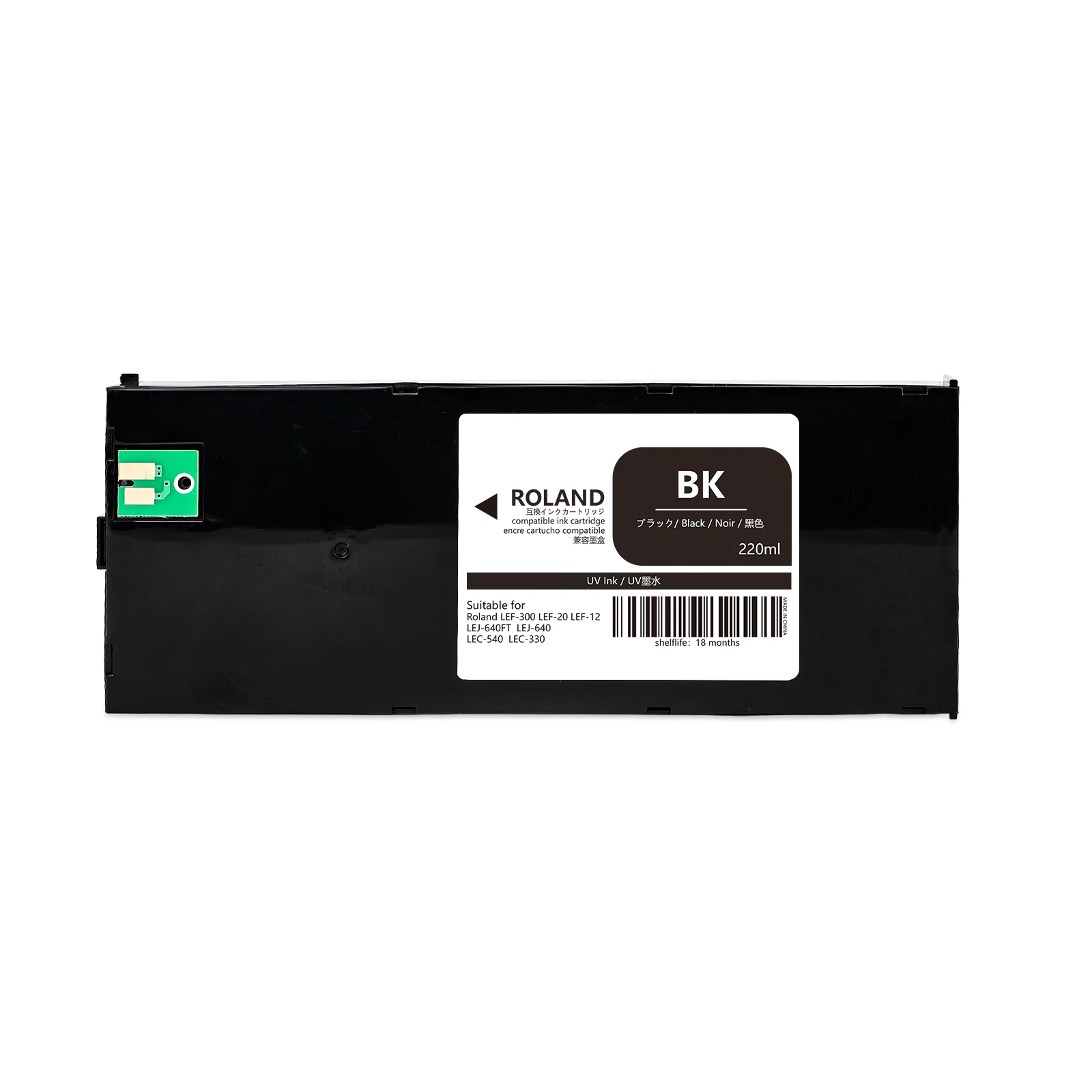 220ml ECO-UV Ink Cartridge with UV Ink Chip for Roland LEF-12i LEF-200 LEF-300 LEJ-640 LEC-540 LEC-330 Printer Ink