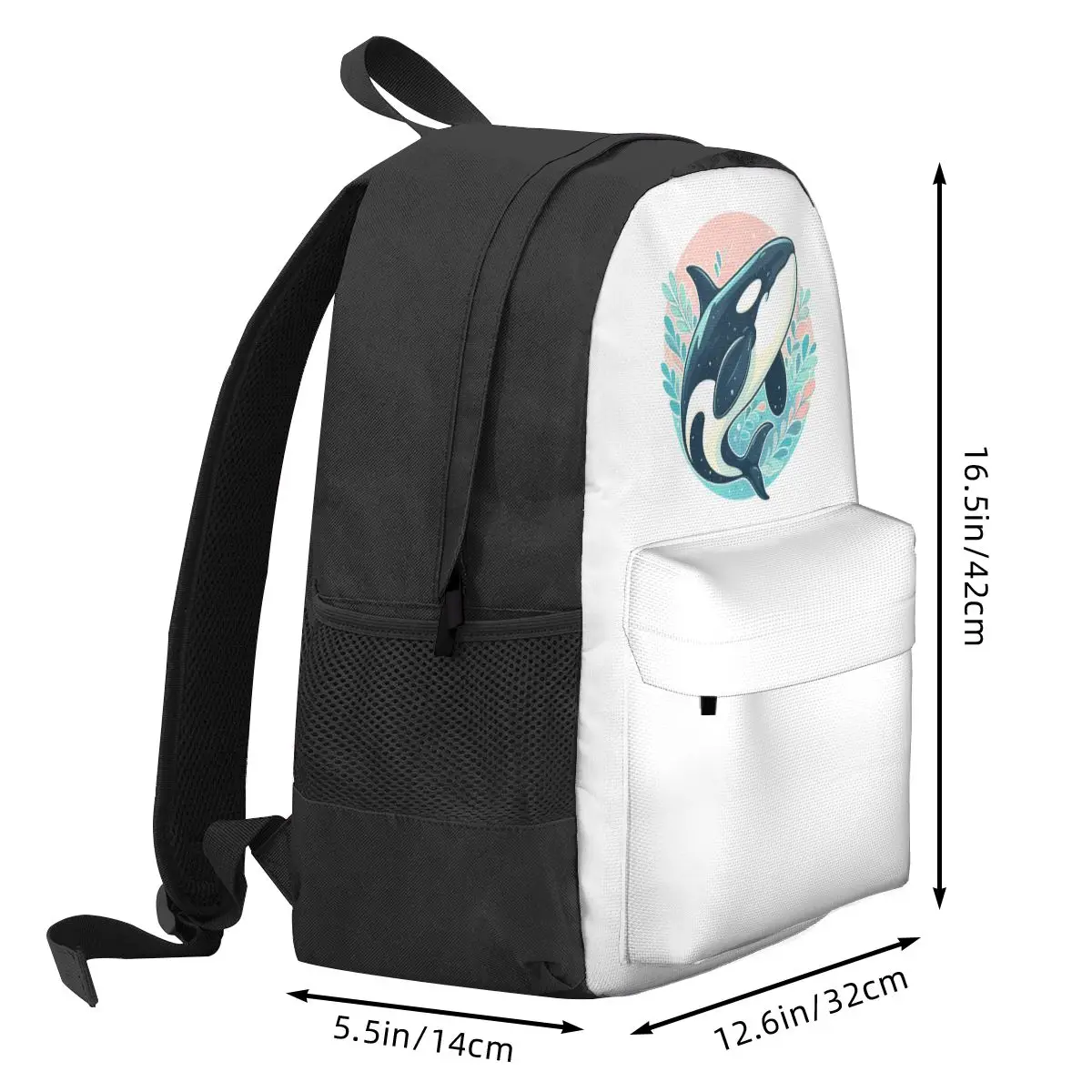 Killer Whale Backpack Student BookBag Children School Bag Computer Shoulder Bags for Boys Girls