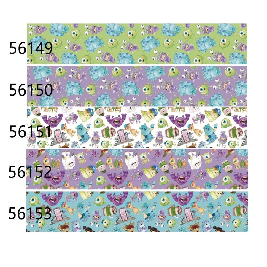 

Disney Monsters Inc. Ribbon Printed Grosgrain Ribbon for Hairbows DIY 38mm 75mm10yards Craft Supplies Handmade