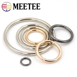 Meetee 5 sztuk 10-60mm metalowe O-ringi klamry klips do torby klamra pasek pierścień łączący hak DIY dekoracja bagażu zapięcie akcesoria