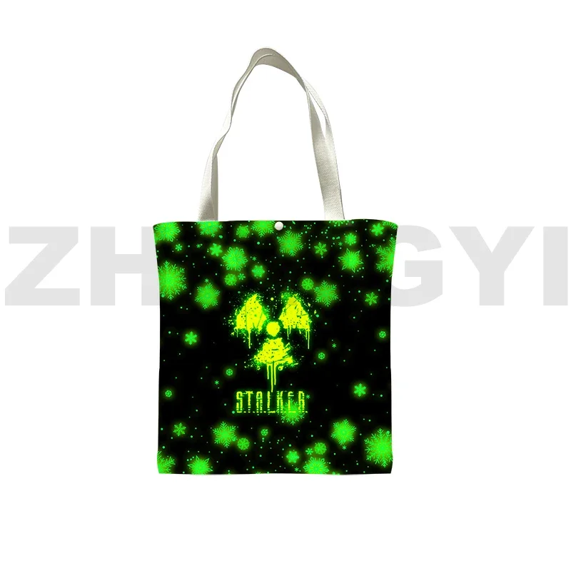 Trendy 3D S.T.A.L.K.E.R. 2 Heart of Shadow Shopping Bags Stalker 2 Game Tote Bags Teenager Big Canvas Bag Female Supermarket Bag