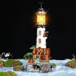 2340PCS Creative Fishing Village Lighthouse Building Blocks 21335 Sea Tower LED Light Bricks Toys Gifs For Children Kids