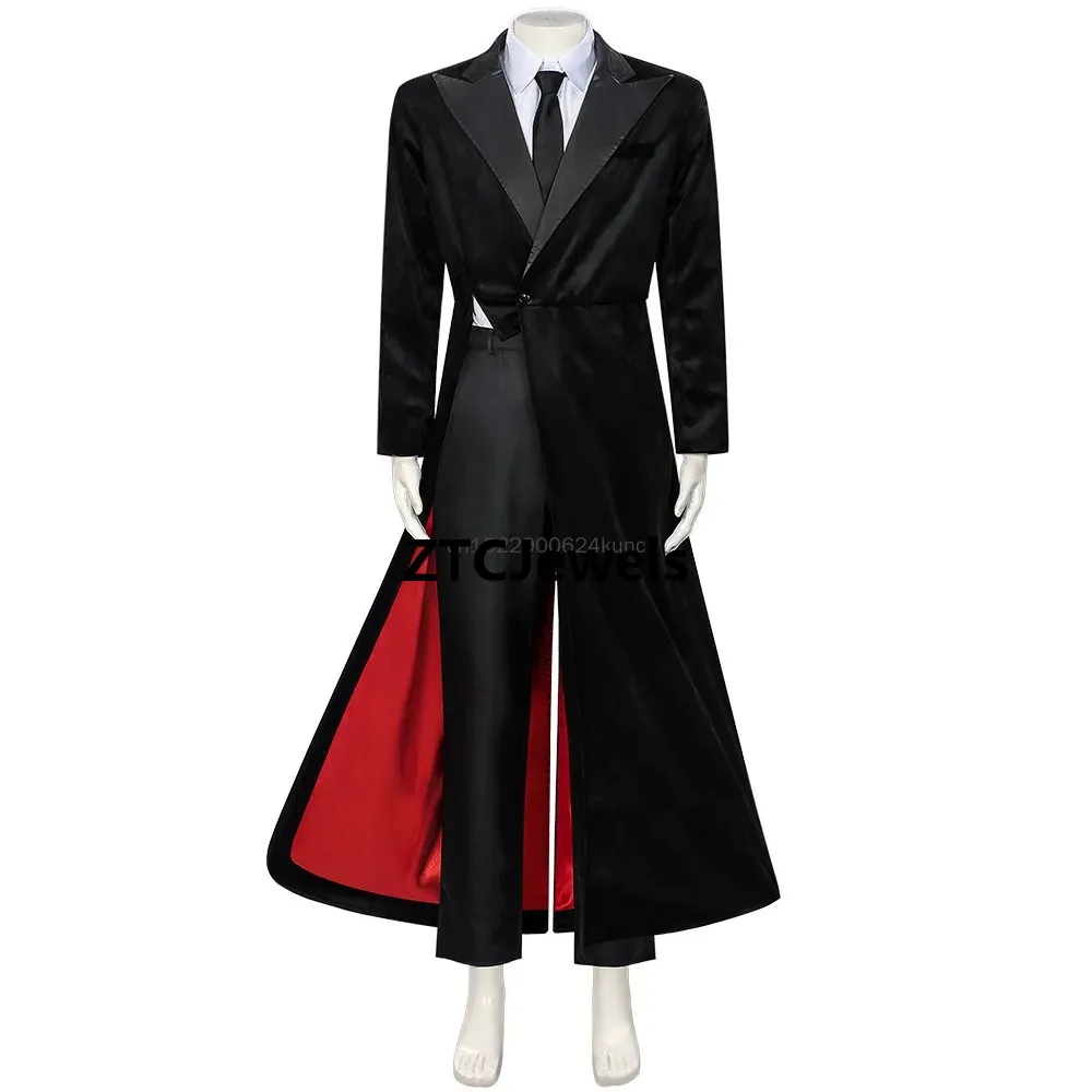 Cosplay Zhang Linghe Same Style Black Red Double Sided Jacket Gothic Punk Windbreaker for Men Irregular Lapel Fashion Coat - view 3