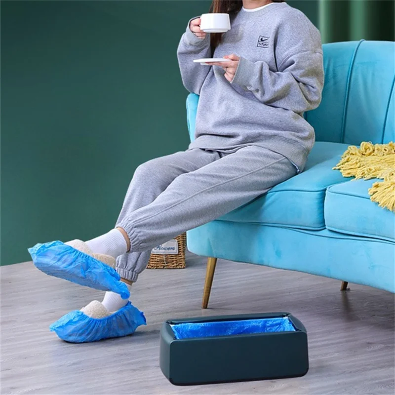 Otomatik Galoş Makinesi Akıllı Galoş Dağıtıcı T Toka Ayakkabı Kapağı Tek Kullanımlık PE Yağmurlu Zemin Temiz Kapalı için Su Geçirmez