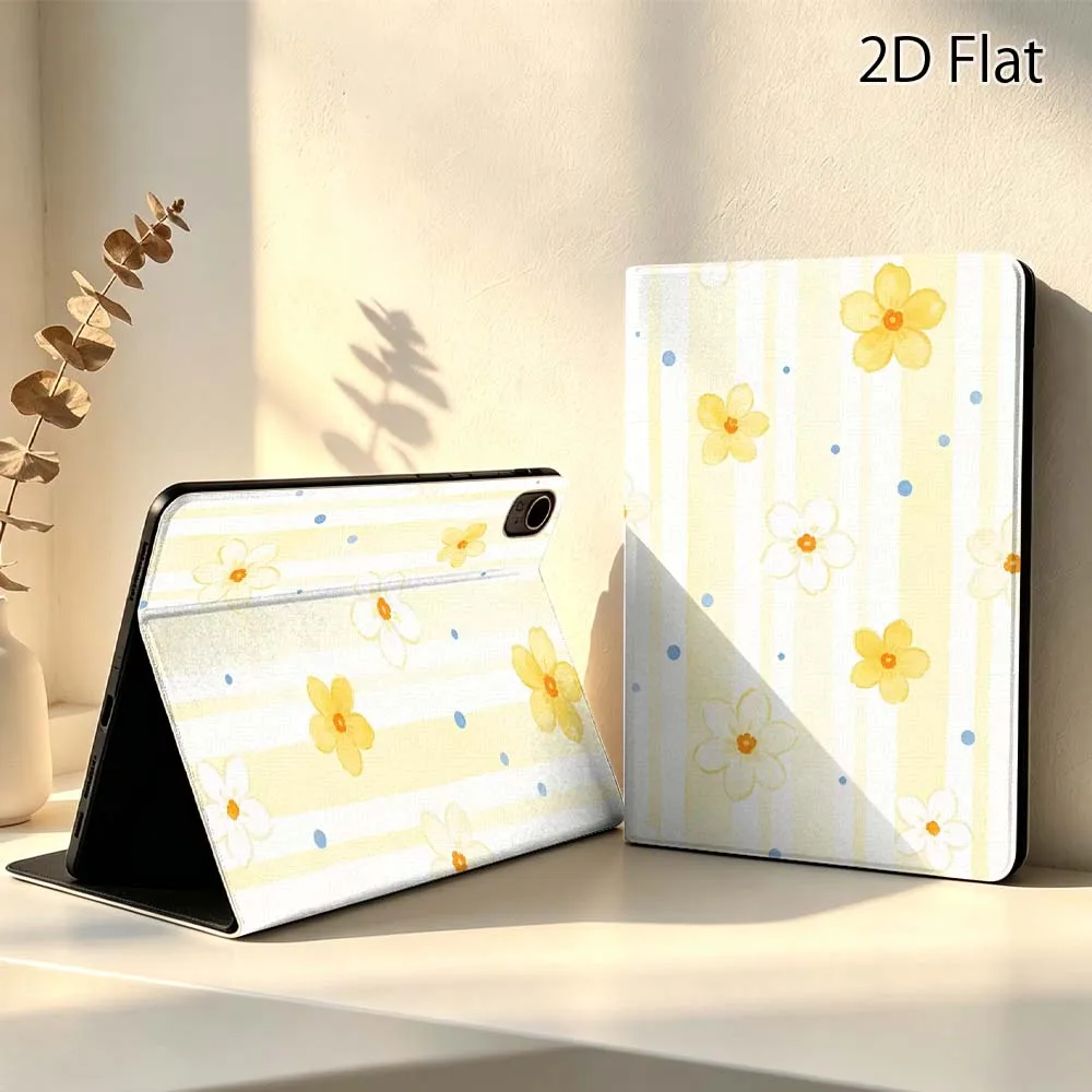 Yellow White Stripes Popular For Huawei MediaPad MatePad Pro Air 10.8 T5 T10S M3 M6 M5 C5e SE 11 11.5 Inch Tablet Case